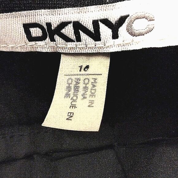 DKNYC Gauchos Buttery LAMB LEATHER Size 10 Black Crop Pants Wide Leg Modern Glam - Picture 11 of 12